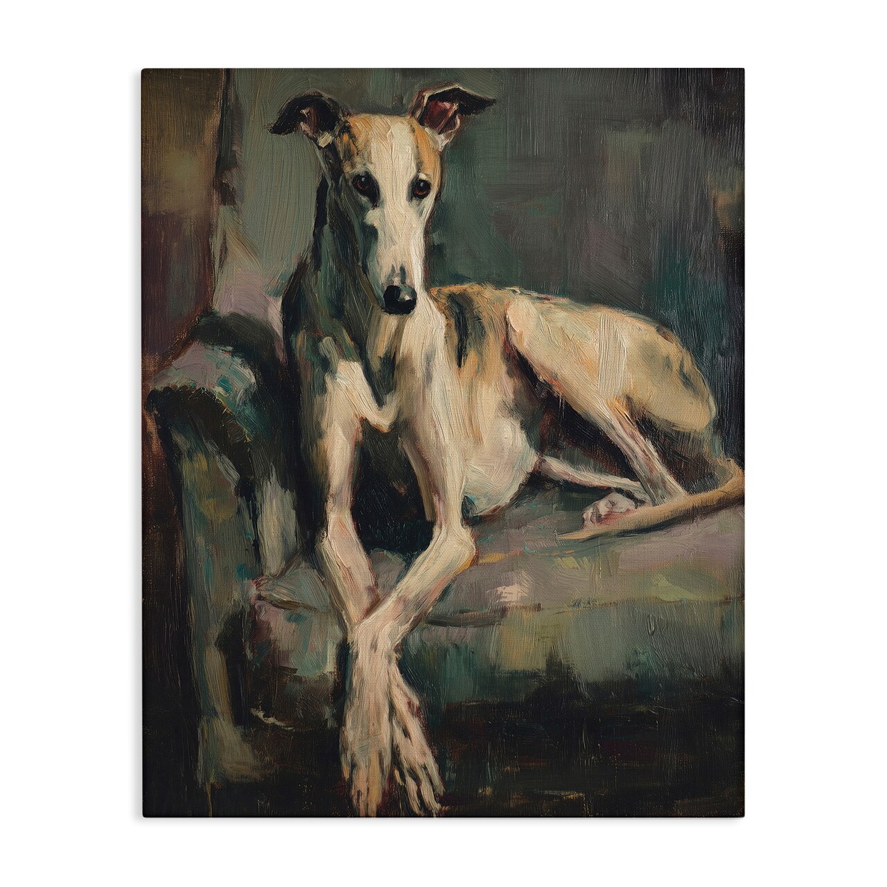 Stupell Industries Regal Comfort Whippet Dog Canvas, design by Svetlana Aleynikova